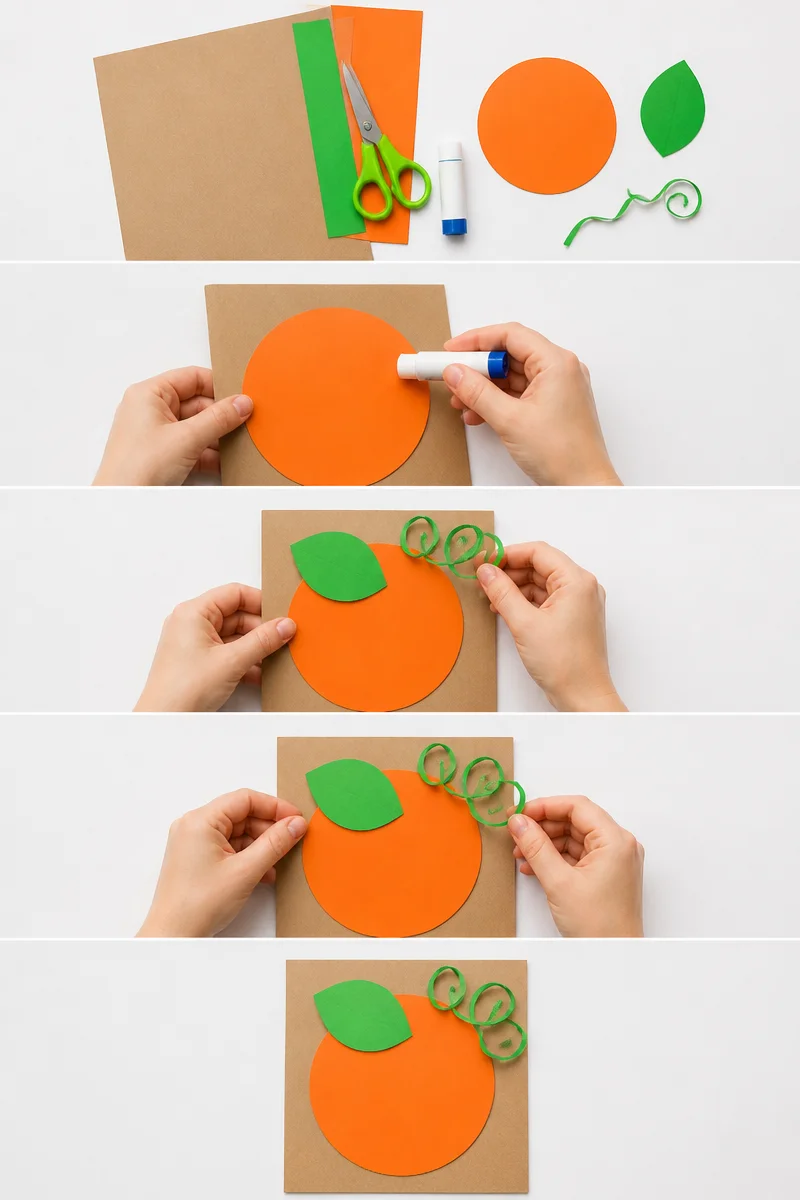 3D Pumpkin Thanksgiving Card Craft - In The Playroom