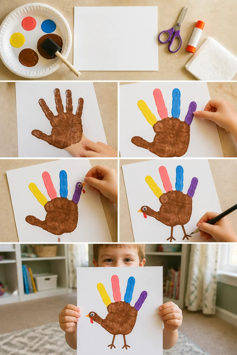 Adorable Thanksgiving Turkey Handprint Poem Printable - Mimosas & Motherhood
