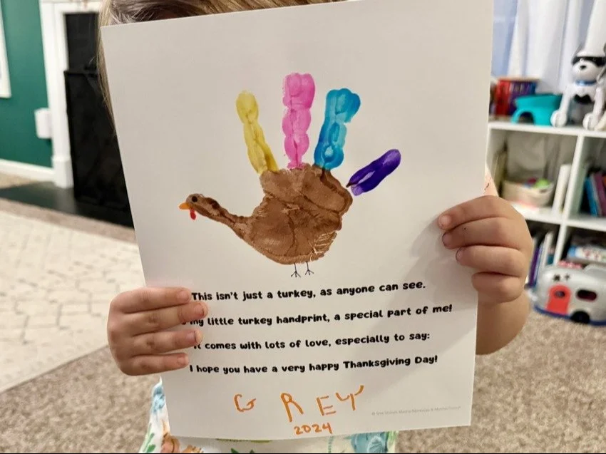Adorable Thanksgiving Turkey Handprint Poem Printable - Mimosas & Motherhood