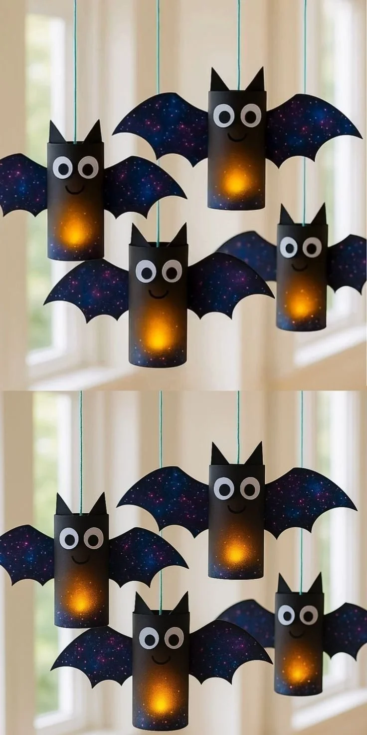 DIY Glowing Galaxy Bats