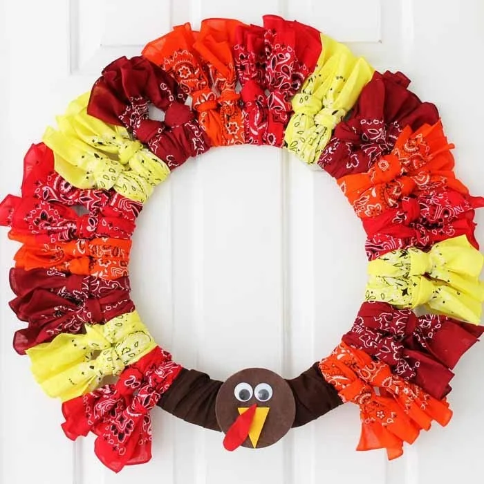 DIY Turkey Wreath for Fall