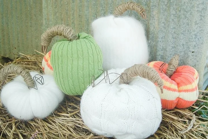 No Sew Sweater Pumpkins