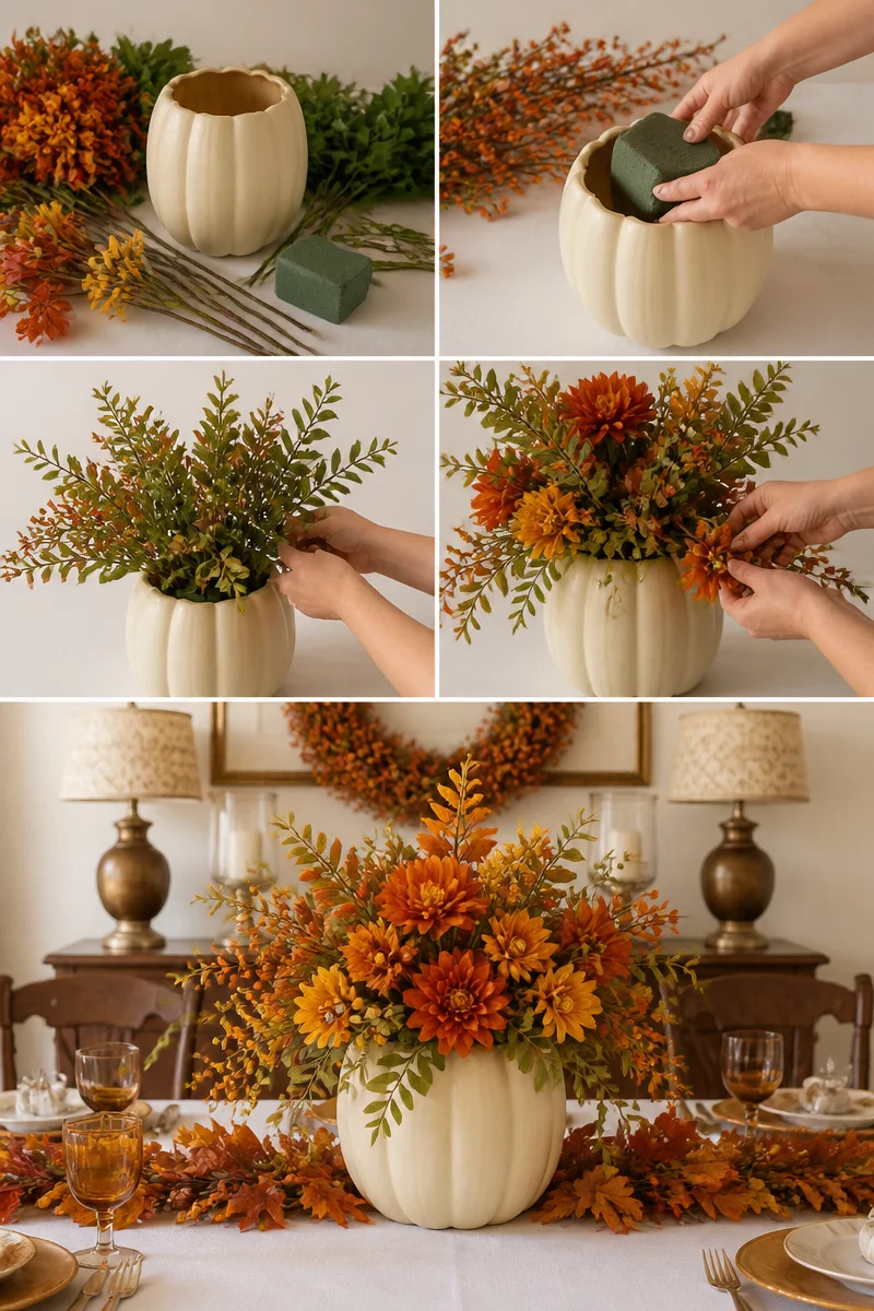 Pumpkin Vase Centerpiece