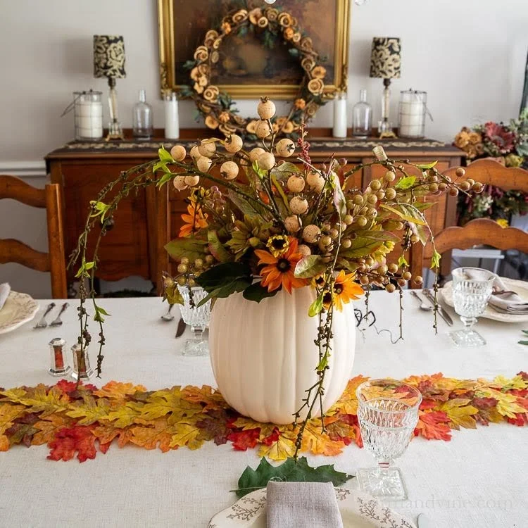 Pumpkin Vase Centerpiece