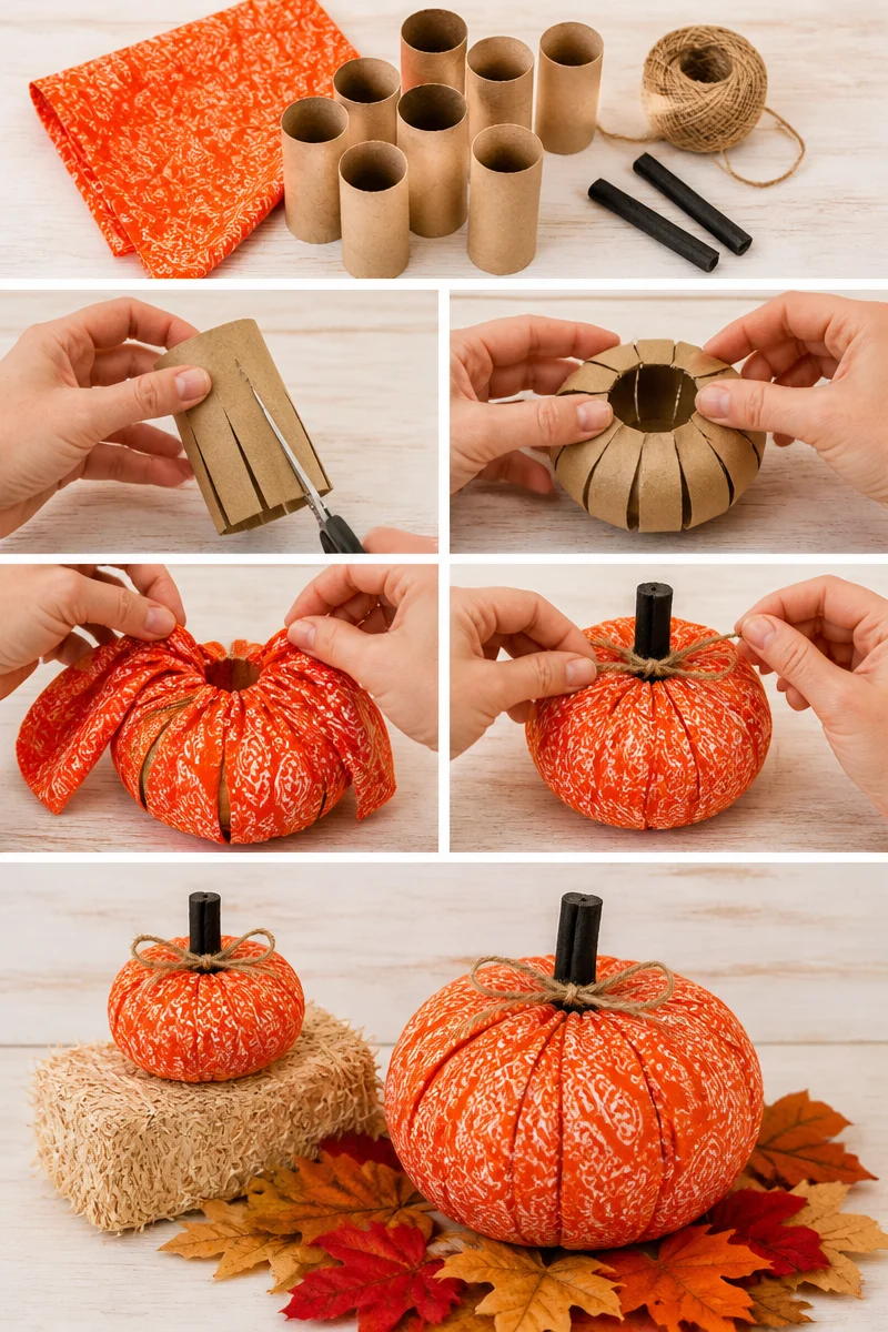 Toilet Paper Pumpkins