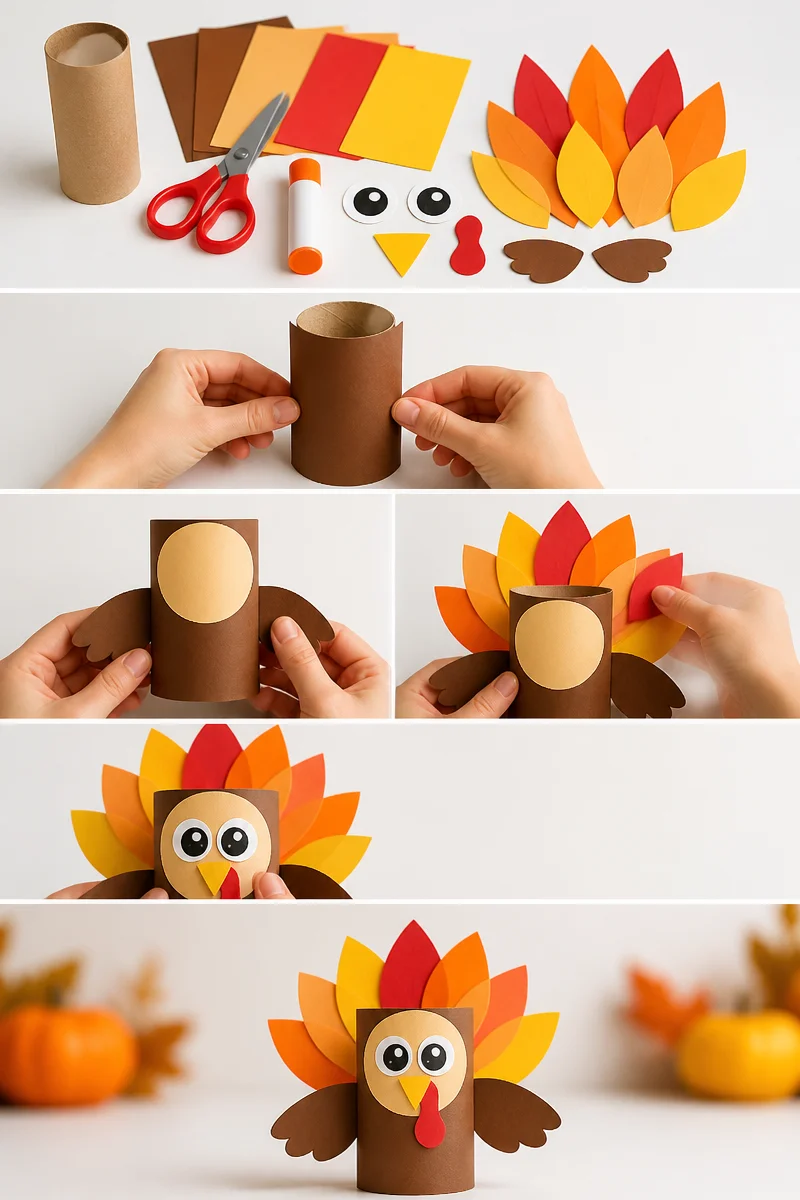 Toilet Paper Roll Turkey Craft